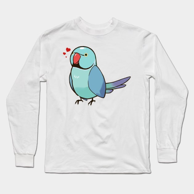 Ringneck Parakeet 2 Long Sleeve T-Shirt by Shemii